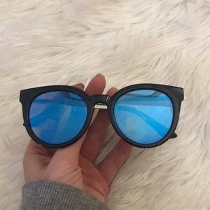 Cat eye blue sunglasses